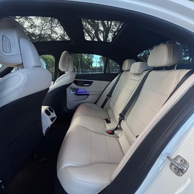 Mercedes-Benz C300 rear seats and panoramic roof