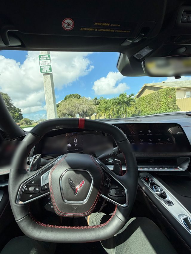 Corvette C8 steering wheel and digital dash